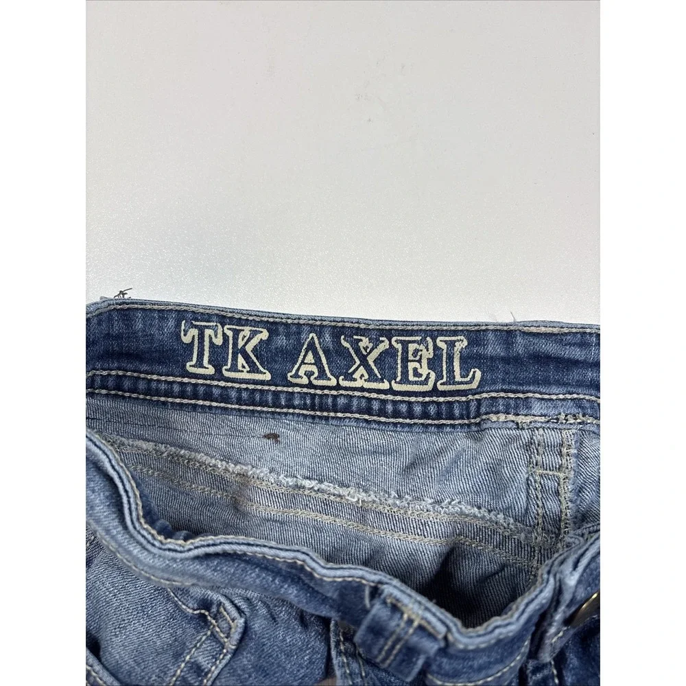 TK Axel Jeans Mens 34x30‎ Blue Slim Boot Stretch Denim Western Pocket Mid Rise
